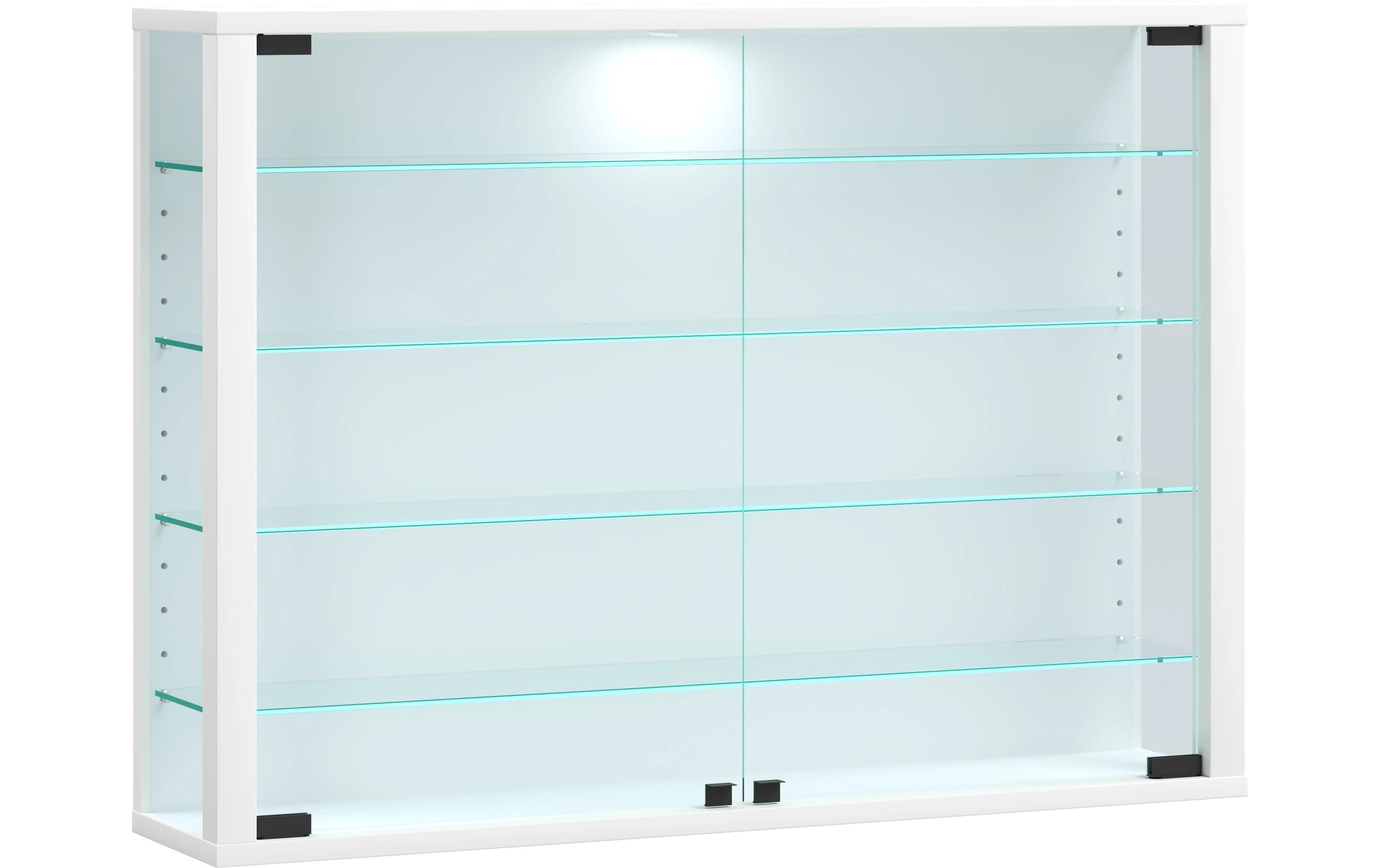 Vitrine Vitrosa L 82.6 x 59.9 cm, Weiss<br>Hängevitrine für die Wandmontage