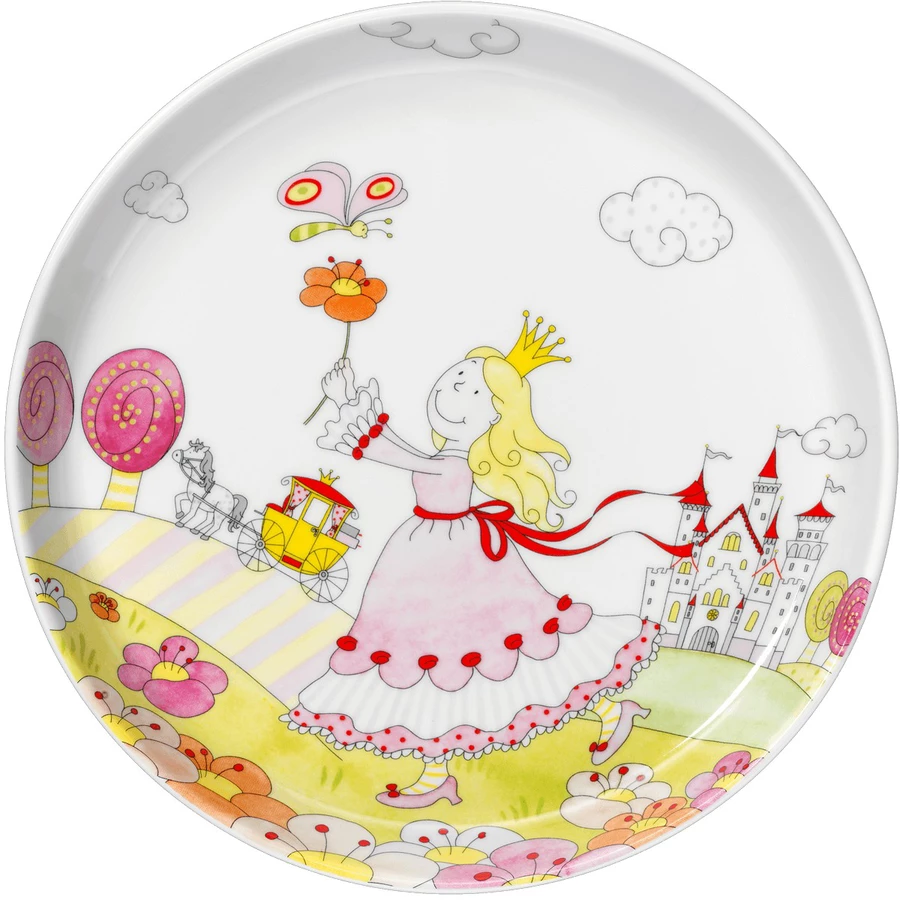 Schnullireich Geschenkset mit Namen Anneli: WMF Kinderbesteck + Kinderteller + Lätzchen 6-Tlg Silber