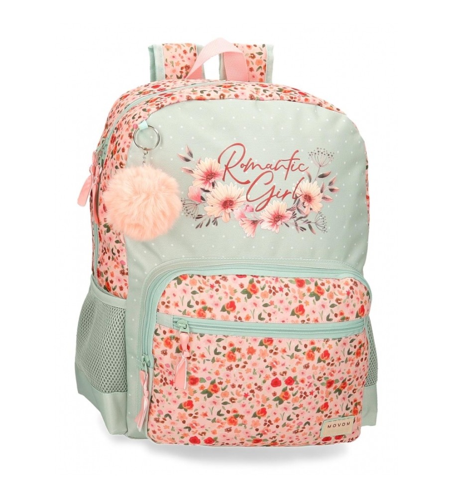 Mochila Joumma Movom Romantic Girl verde - 31x42x13cm -