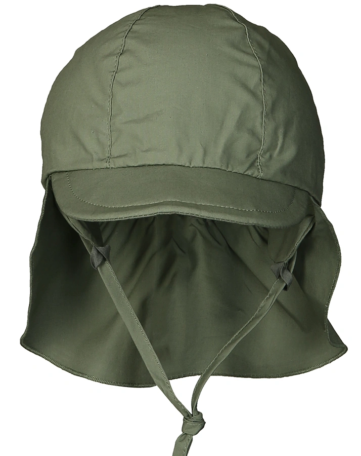 Schirmmütze mit Nackenschutz zum Schnüren in olive