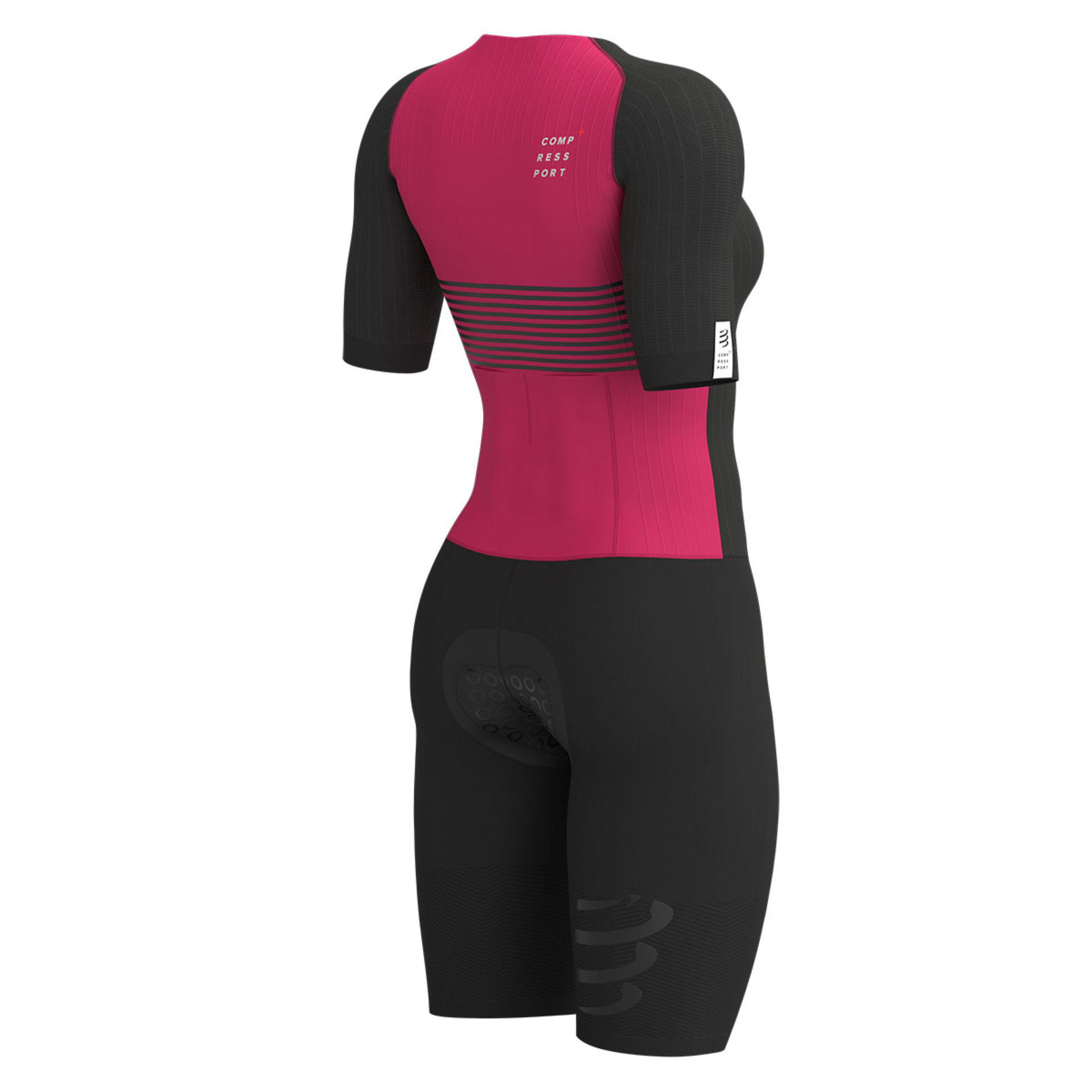 Compressport Aero Trisuit Korte Mouwen Zwart/Rood Dames