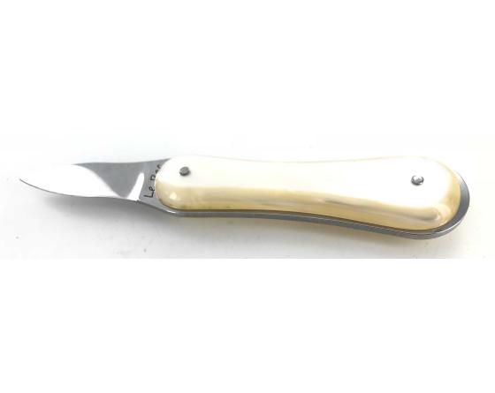 1 Lancette LE BEC manche en coquille d'Huîtres - couleur : Blanc Couteau Huître par Florinox