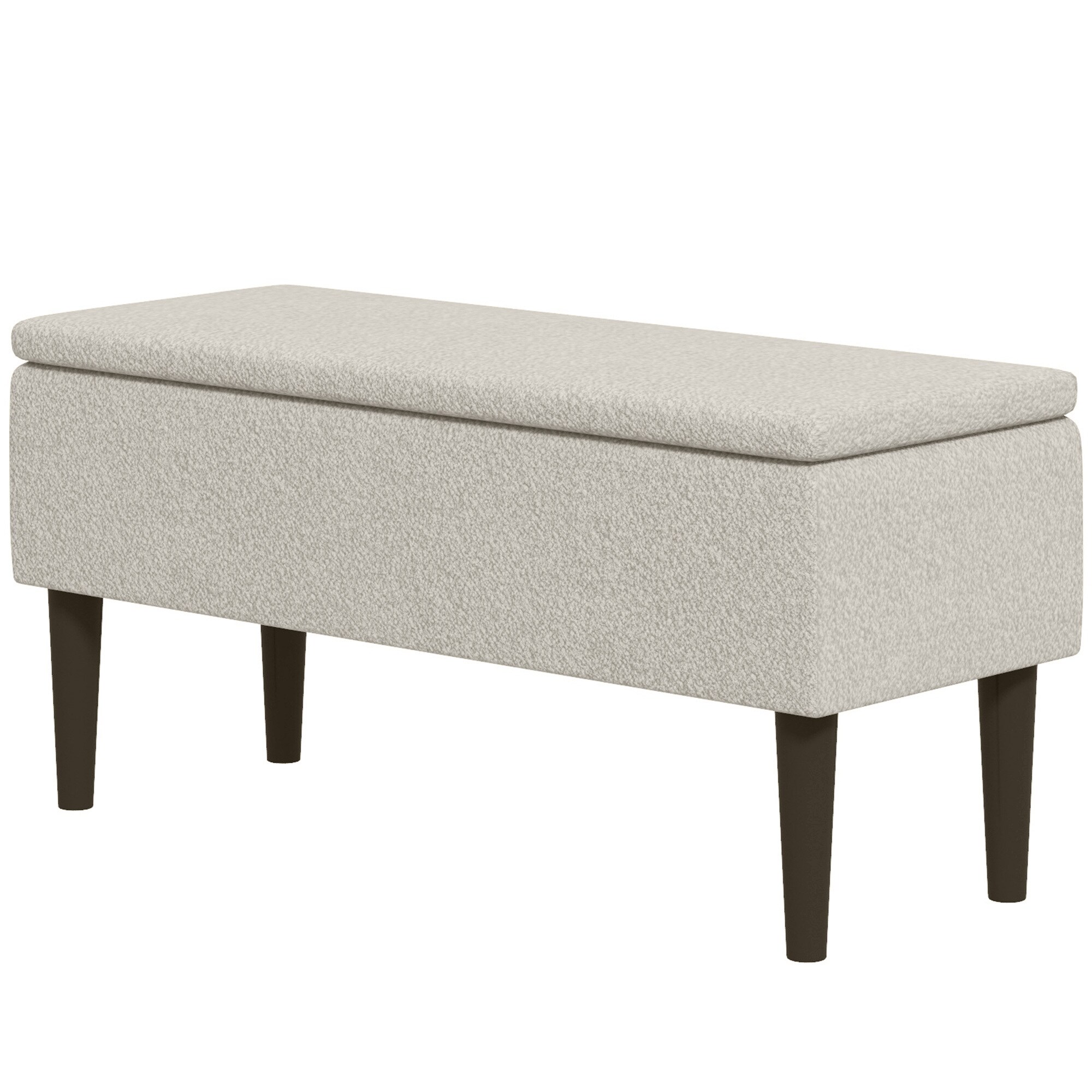 HOMCOM Sitzbank mit Stauraum weiß 95L x 38B x 45H cm
