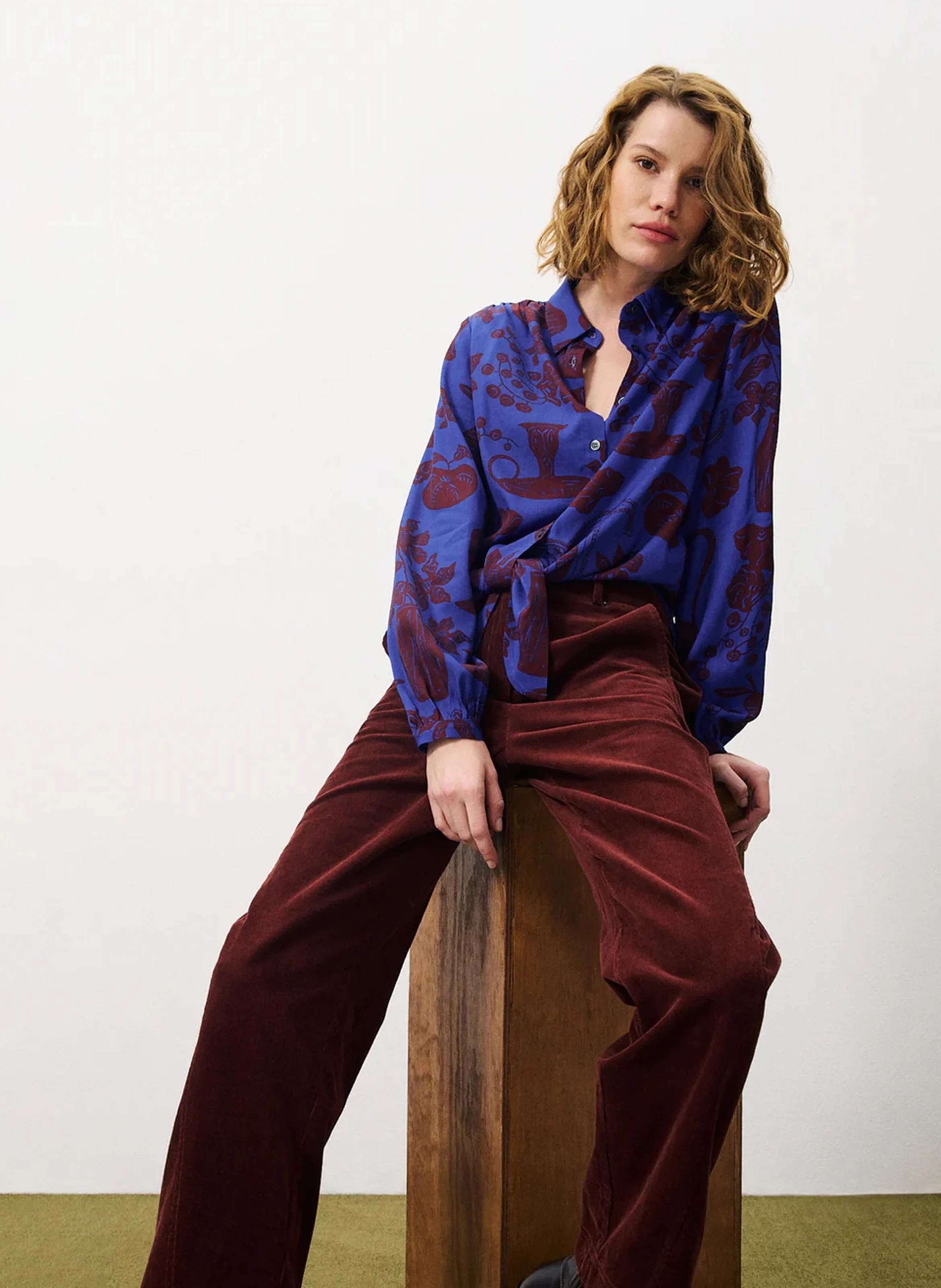 SWAN - Chemise fluide à nœud imprimé | Multicolore