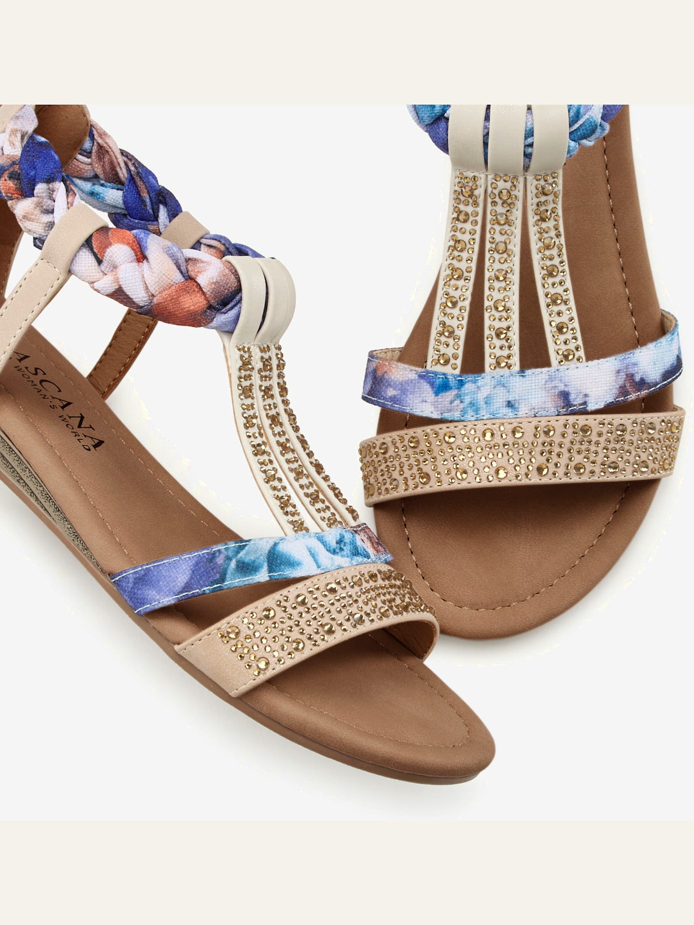Sandales superbes éléments décoratifs, brides raffinées et petites pierres brillantes fantaisie