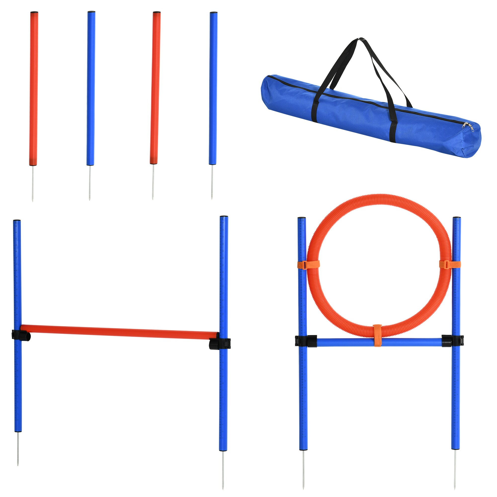 PawHut Hundesport blau, rot
