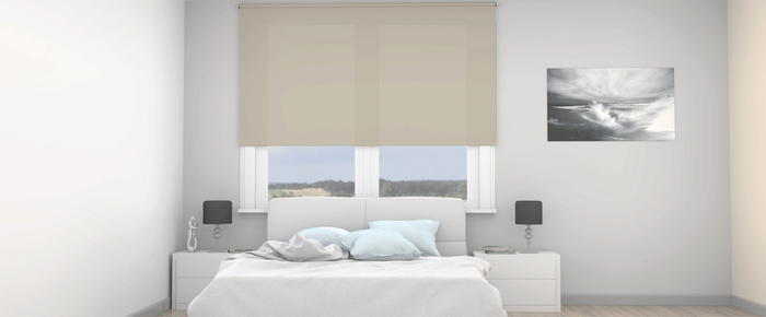 Rullegardin 80 x 175 cm beige transparent