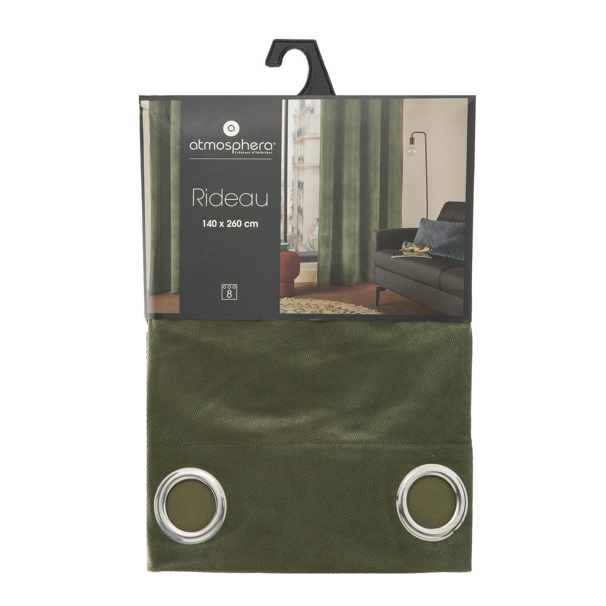 RIDEAU LILOU KAKI 140X260CM