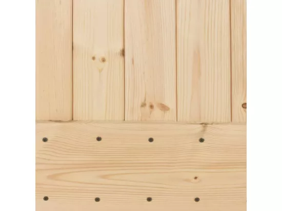 Porte coulissante et kit de quincaillerie 85x210 cm pin massif
