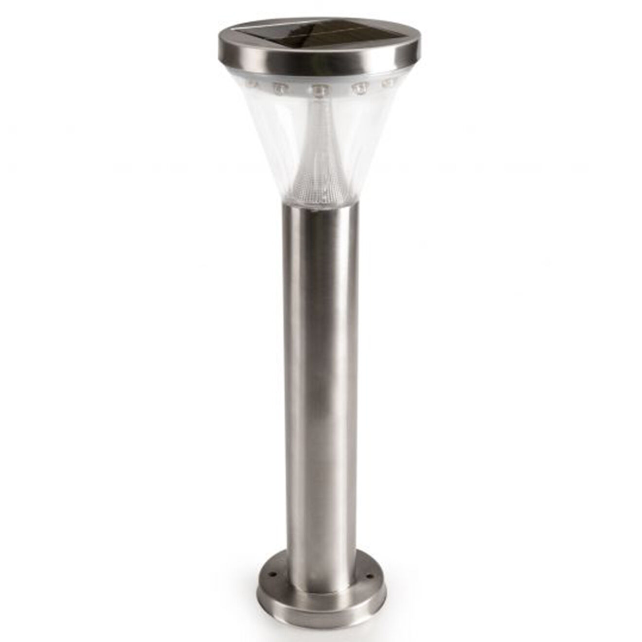 Pratik Garden Lampe solaire double position haute luminosite 13 LED argentée - 14x19.5 cm