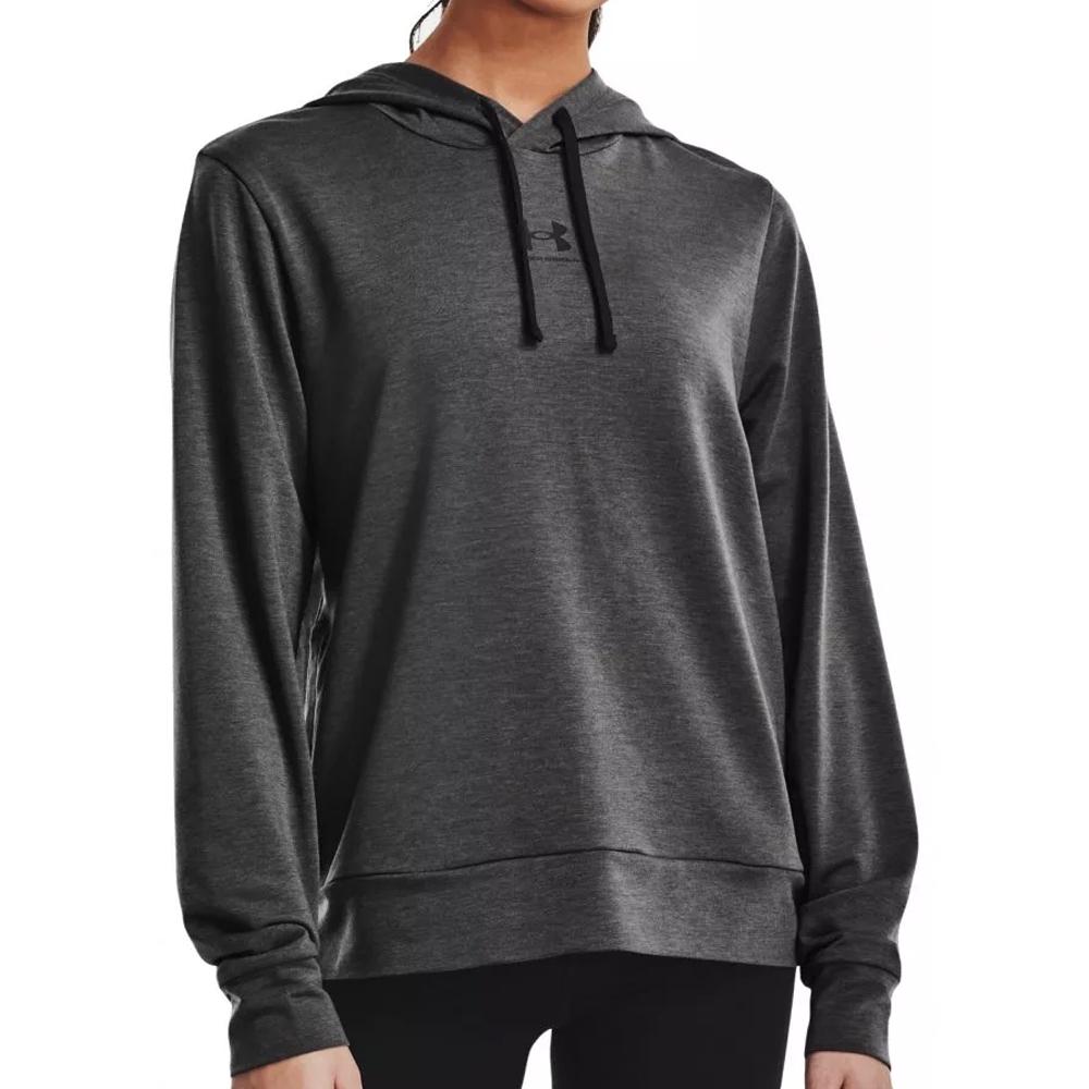 Under Armour Sweat à Capuche Gris Femme Under Armour Rival Terry