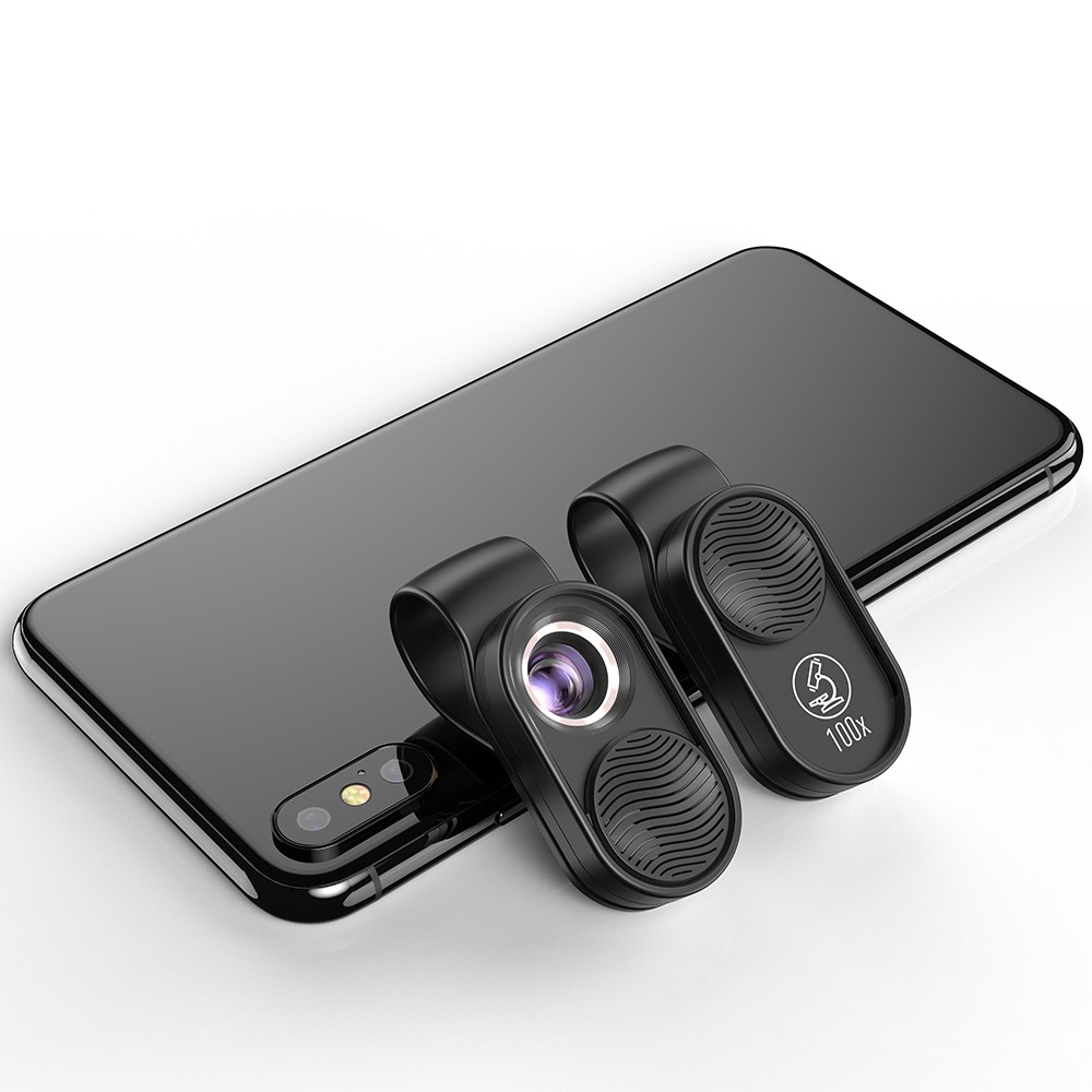 Universal Smartphone Kamera Mikroskop 100-fache Vergrösserung   LED Beleuchtung