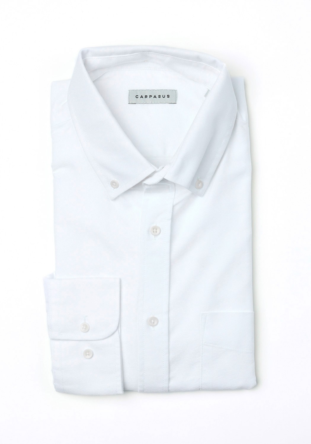 Carpasus Casual Herren-Hemd Oxford White