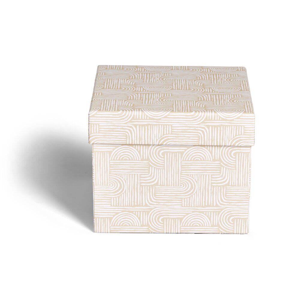 Boîte carton décorée 13x10xH13cm - 2 modèles