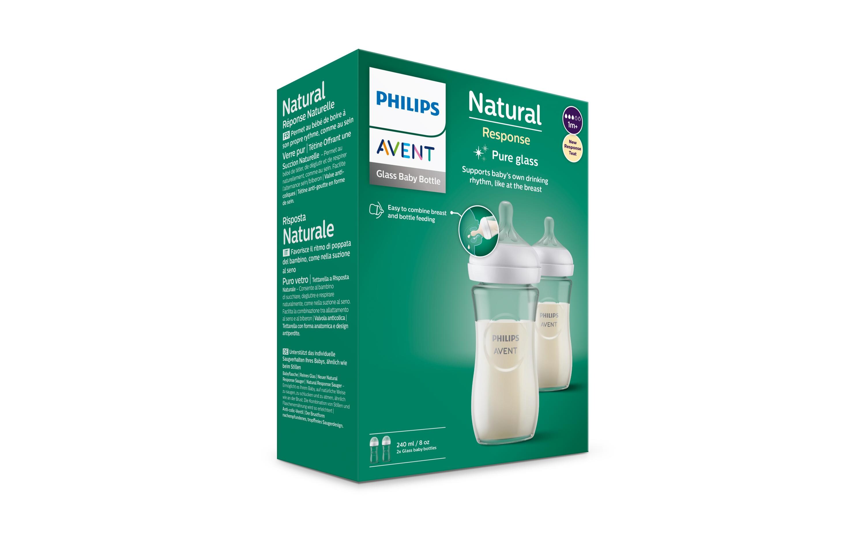 Glasflasche Natural Response 2er Set 240 mlBabyflaschen aus Glas
