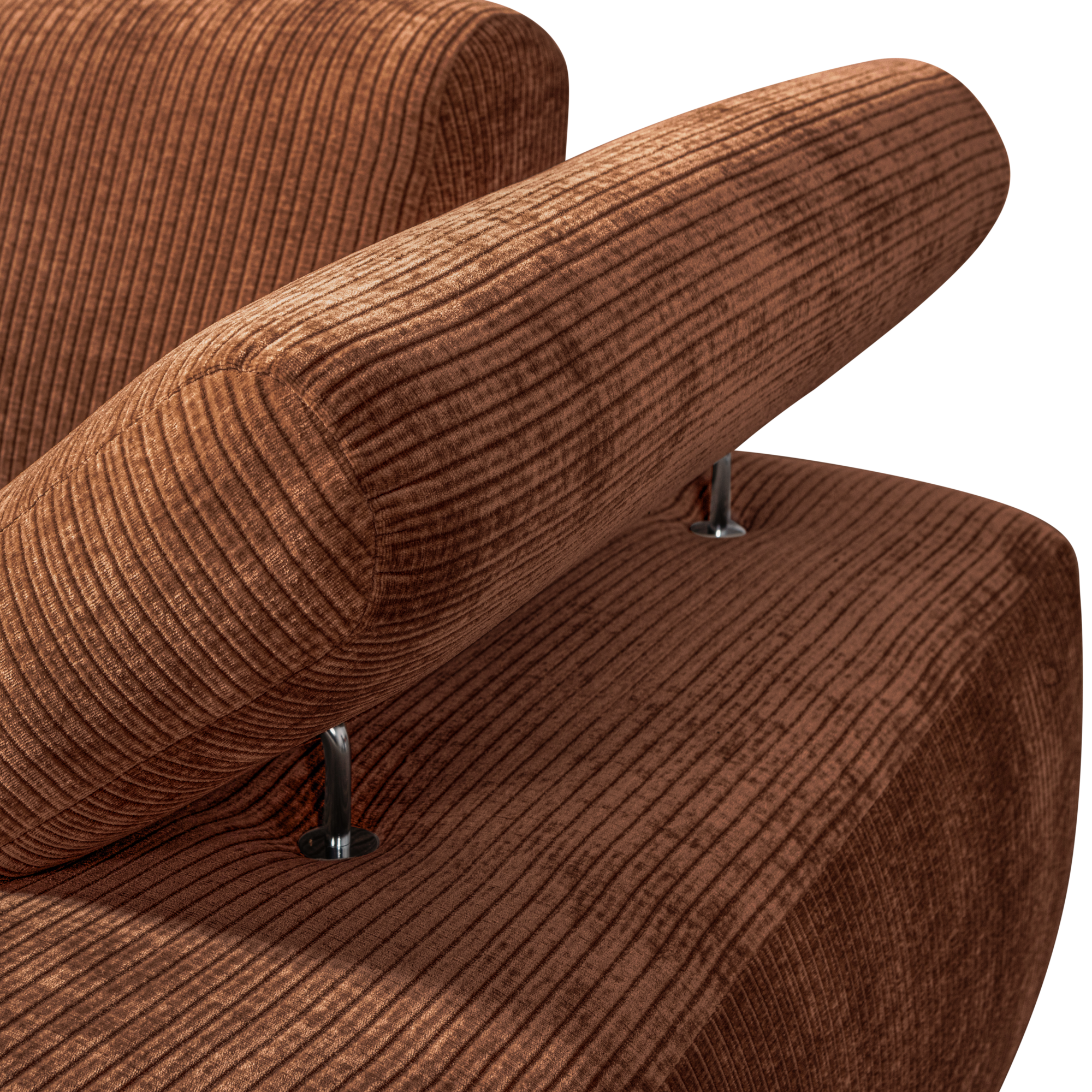 Chaise Longue Mojo Element Mojo Chaise Longue Element Rechts - Geweven Ribstof - Roestbruin