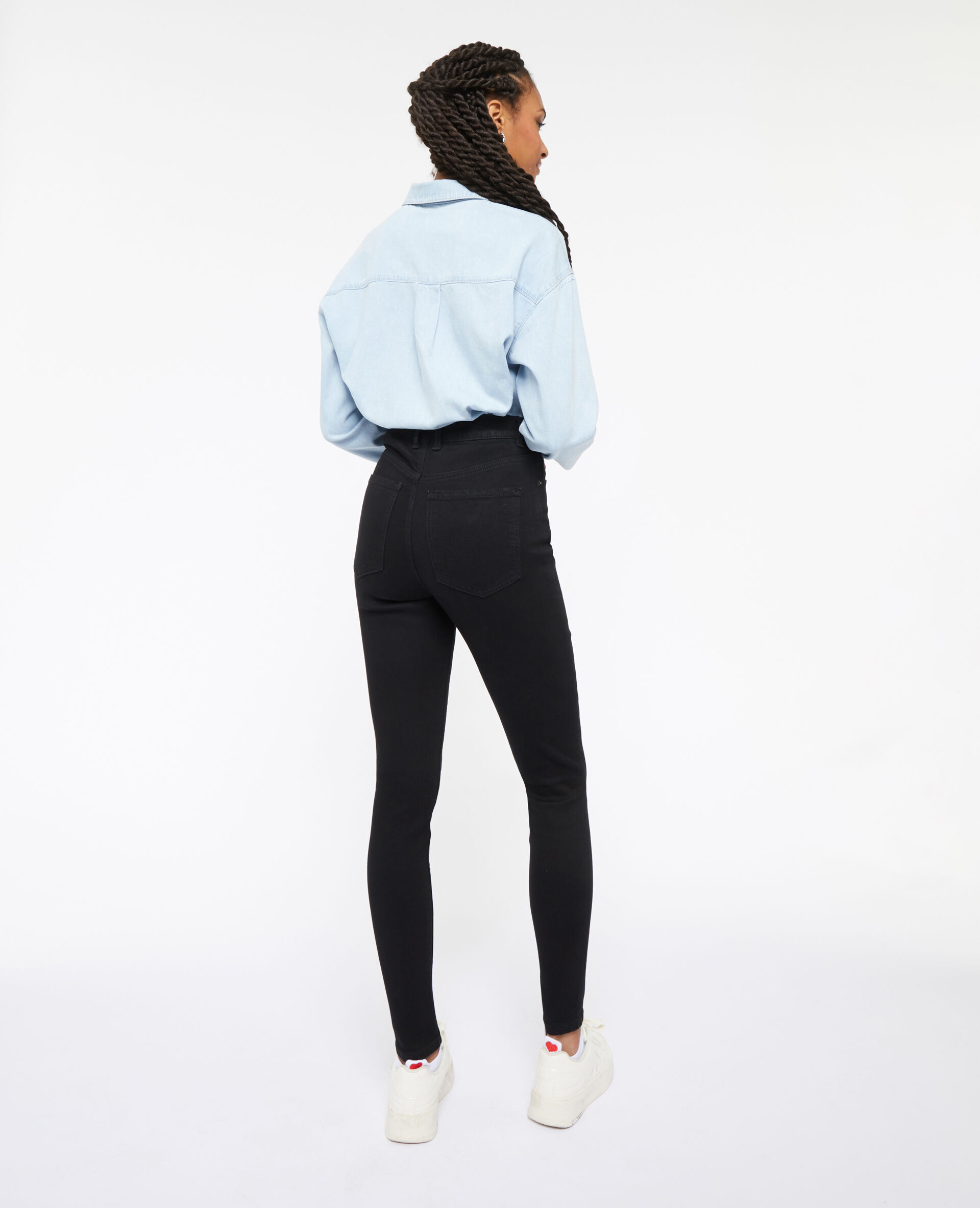 Jean skinny taille haute - Noir