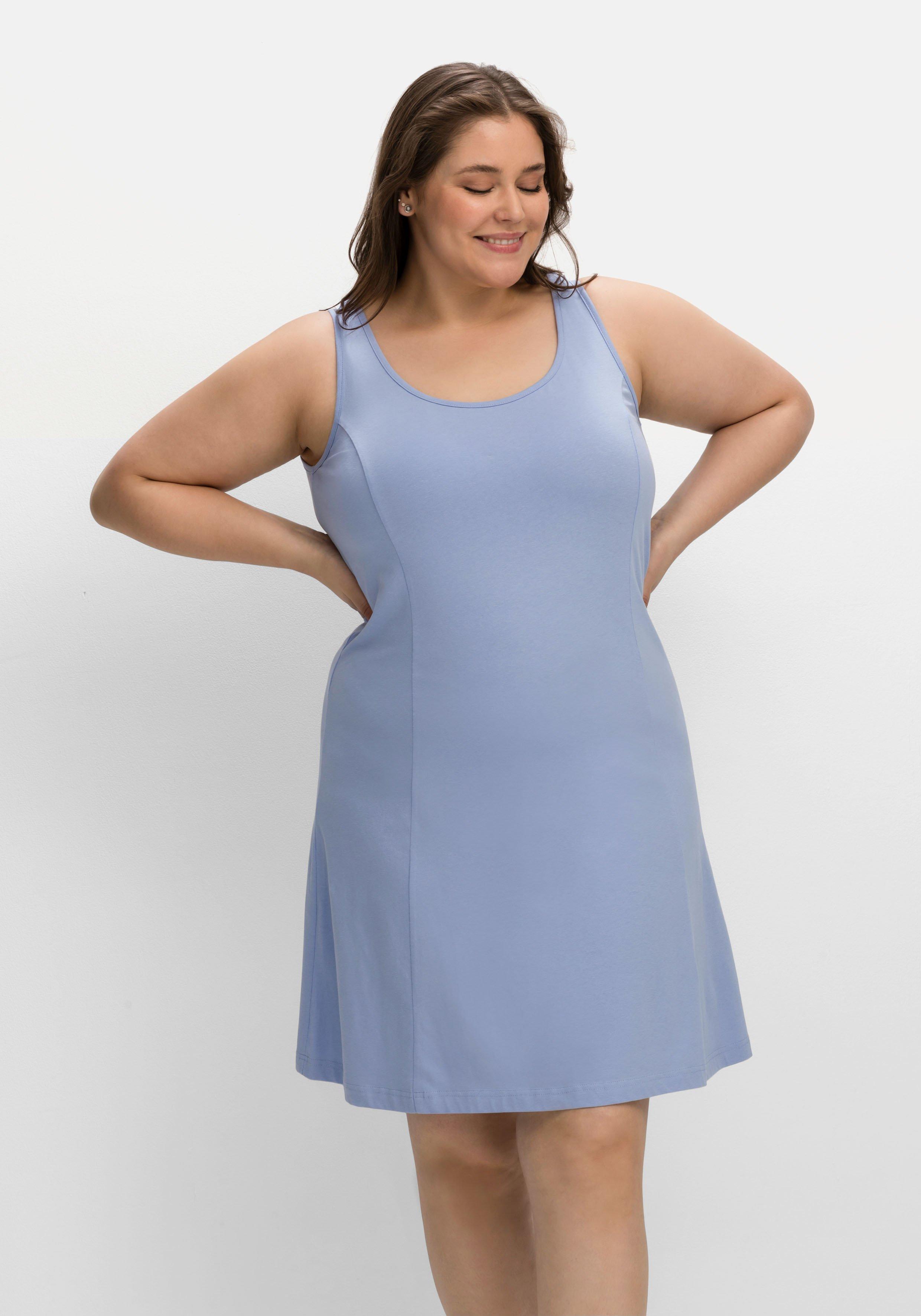 Kleid in A-Linie mit breiten Trägern