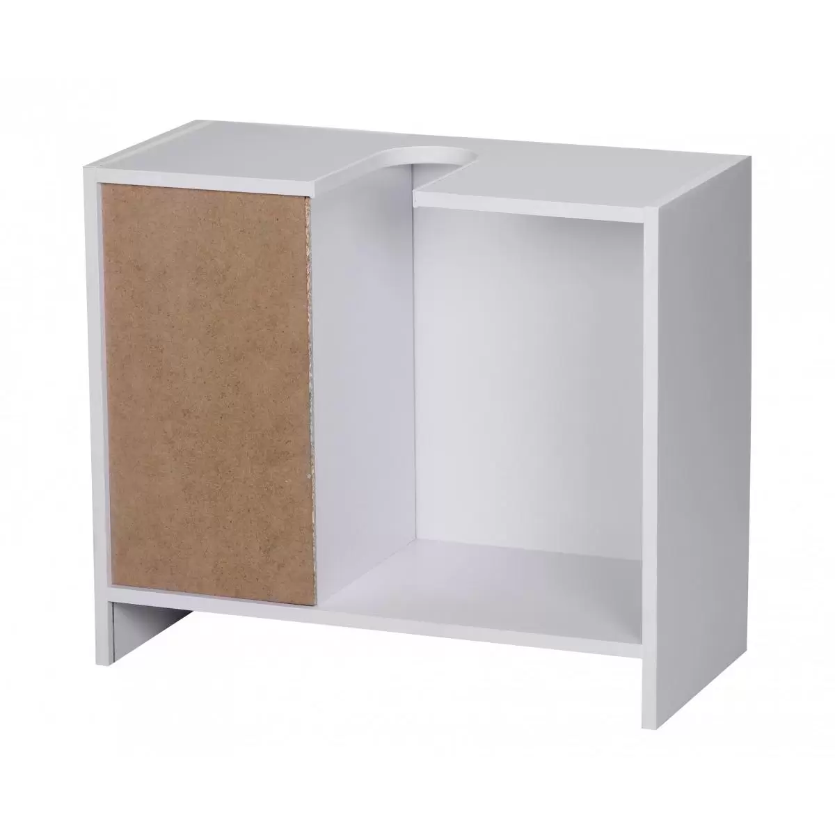 Waschbeckenunterschrank Ourense silber,weiss