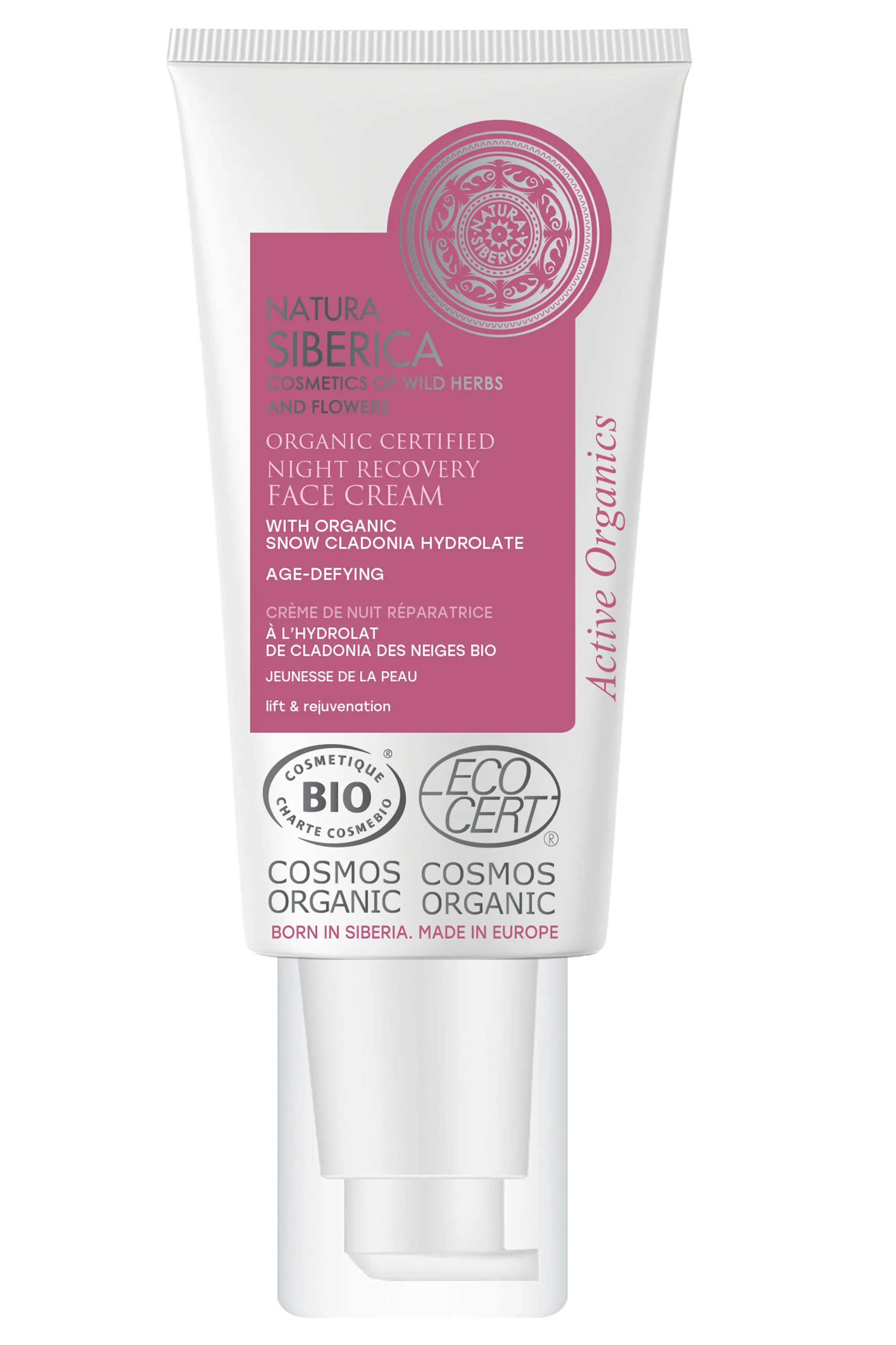 Natura Siberica Crème de nuit Bio réparatrice jeunesse de la peau à la Cladonia des Neiges-50 ml