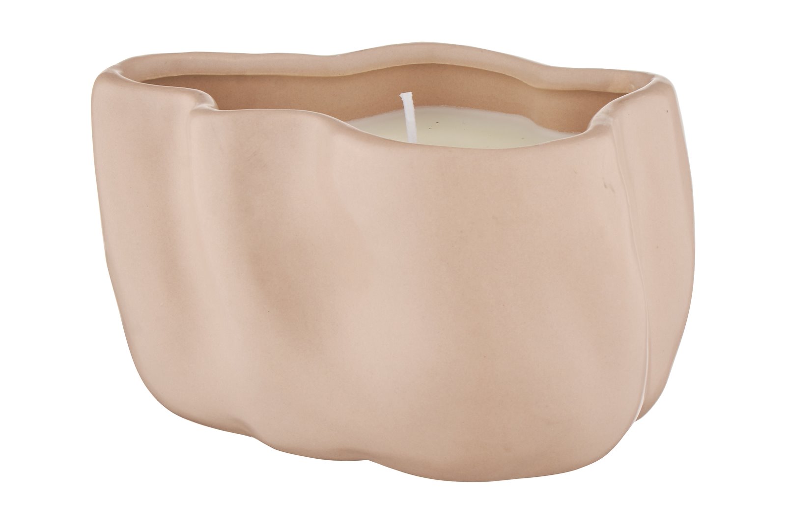 Gaia lys Beige keramikkbeholder B14 cm