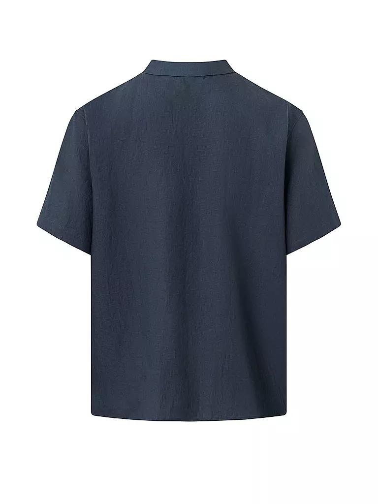 KNOWLEDGE COTTON APPAREL Leinenhemd blau
