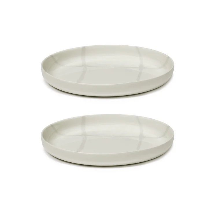 Serax - Zuma tiefer Teller by Kelly Wearstler, Ø 25,5 cm, Salt / weiss (2er-Set)