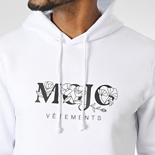 Sweat Capuche Mojo Blanc