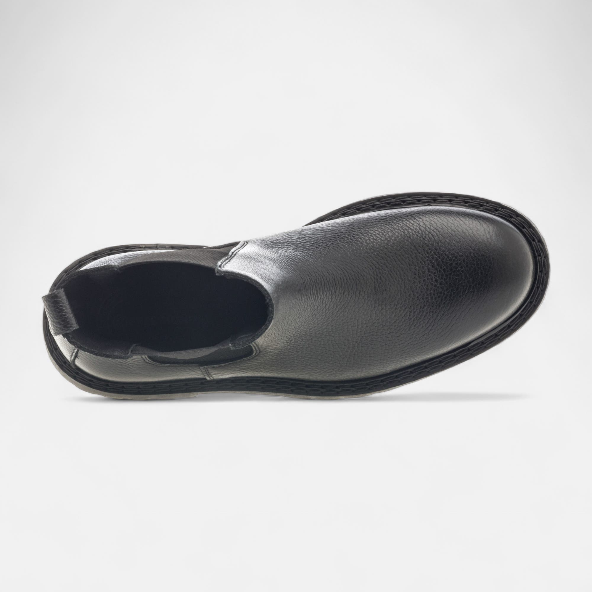 Boots chelsea Femme en cuir noir