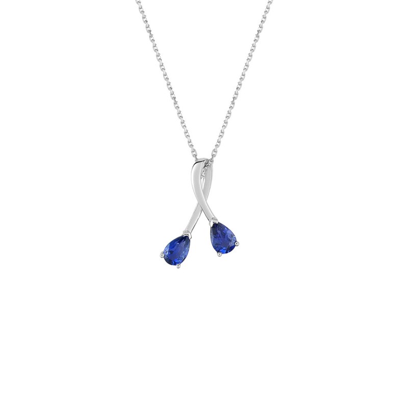 Collier Femme - saphir - Or 18 Carats - Longueur : 42 cm