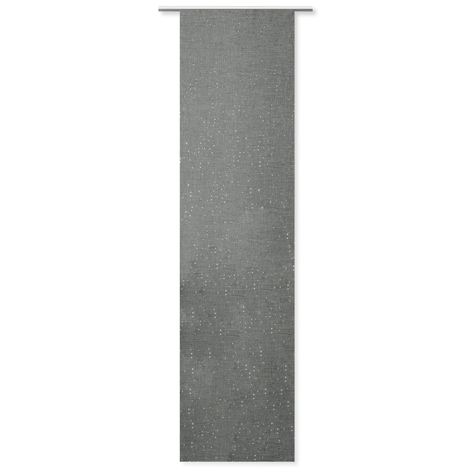 Schiebevorhang - grau - Glitzersternchen - 60x245 cm