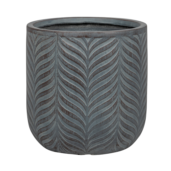 Pot Automne D50xH50cm, gris, en fibre