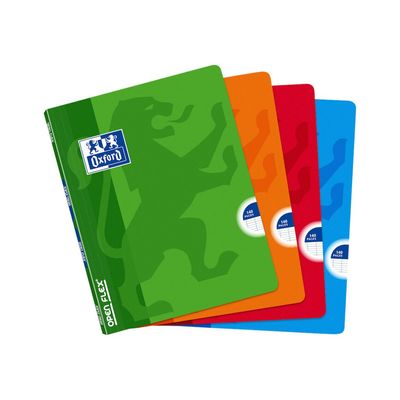 Oxford Openflex - Cahier polypro 17 x 22 cm - 140 pages - grands carreaux (Seyes) - disponible dans différentes couleurs