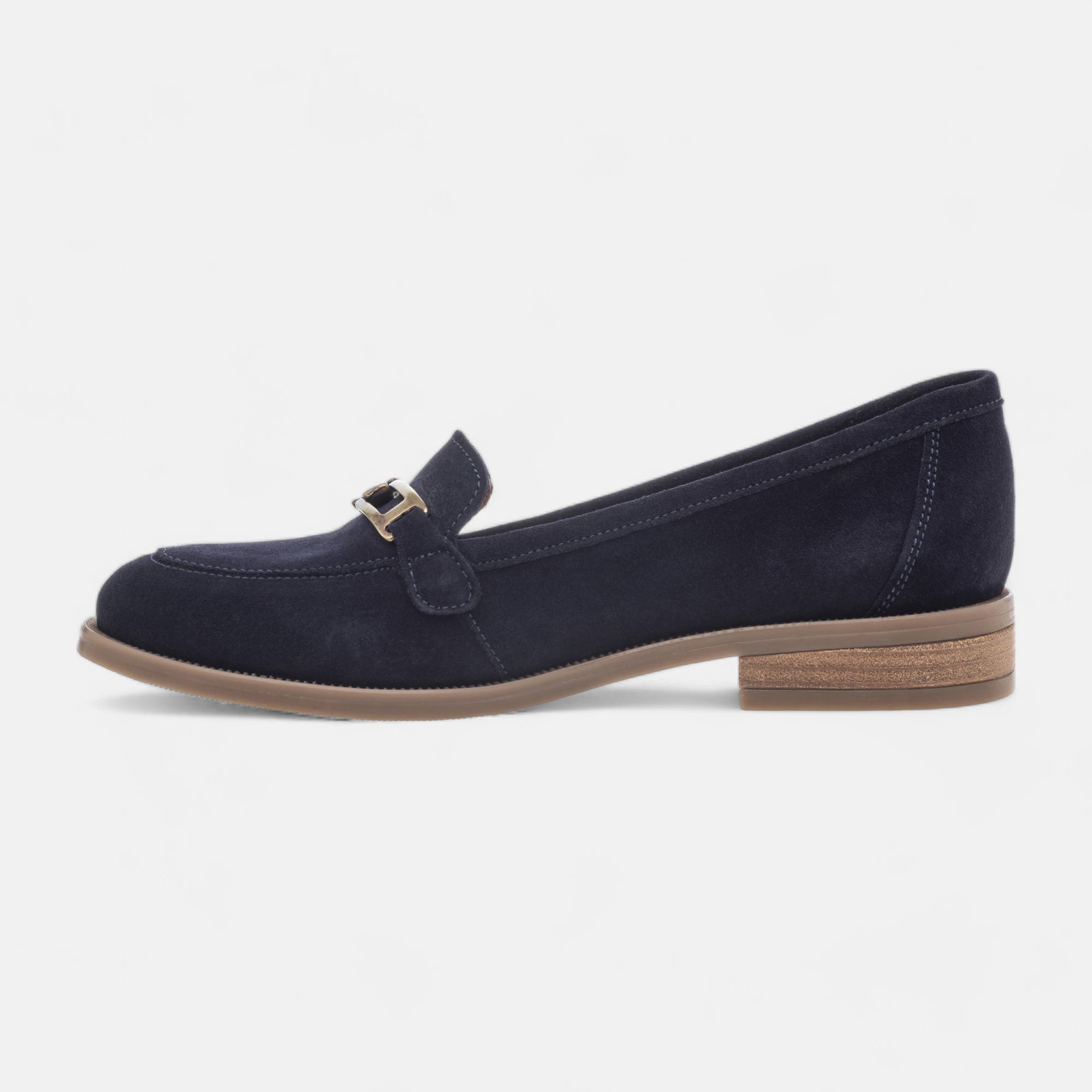 Mocassins Femme en cuir bleu marine