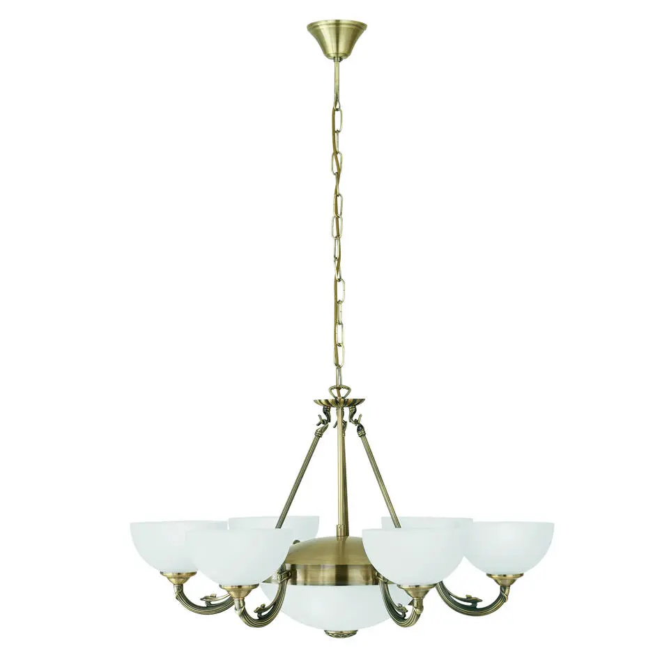 EGLOSavoy-Hanglamp-6Lichts-Ø740mm.-Brons-Wit
