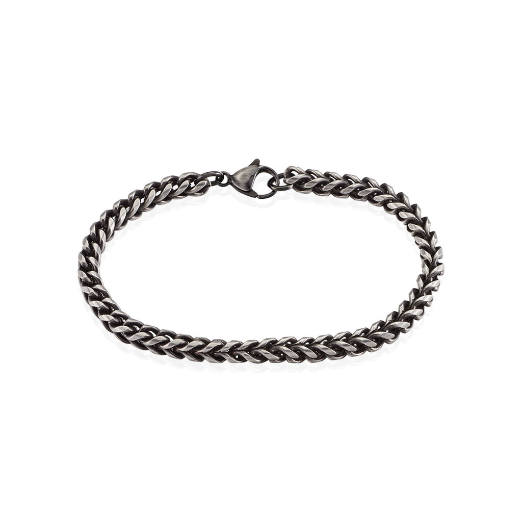 Bracelet Jasone Maille Franco Acier Gris