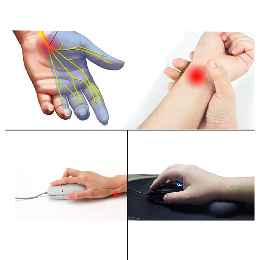 (35x7cm) Ergonomische Tastatur Handballenauflage Handgelenkschutz für Arbeiten am Computer - Schwarz