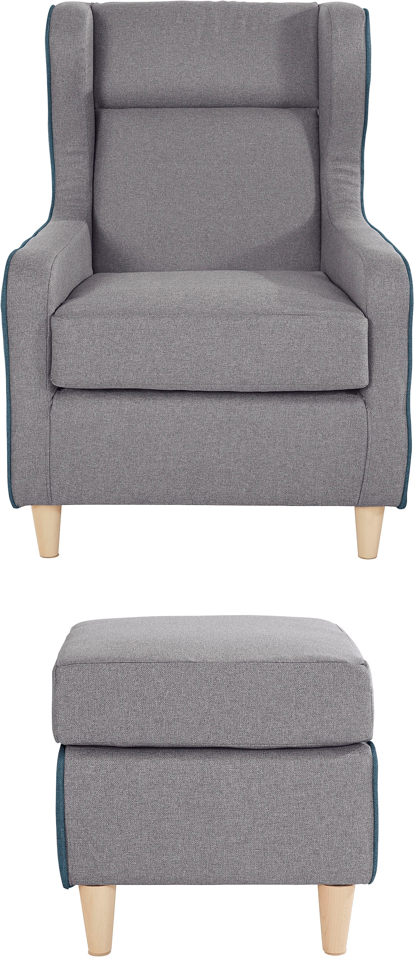 INOSIGN Ohrensessel »Thisted« farblich abgesetzt - modern und frisch, B/T/H: 73/85/99
