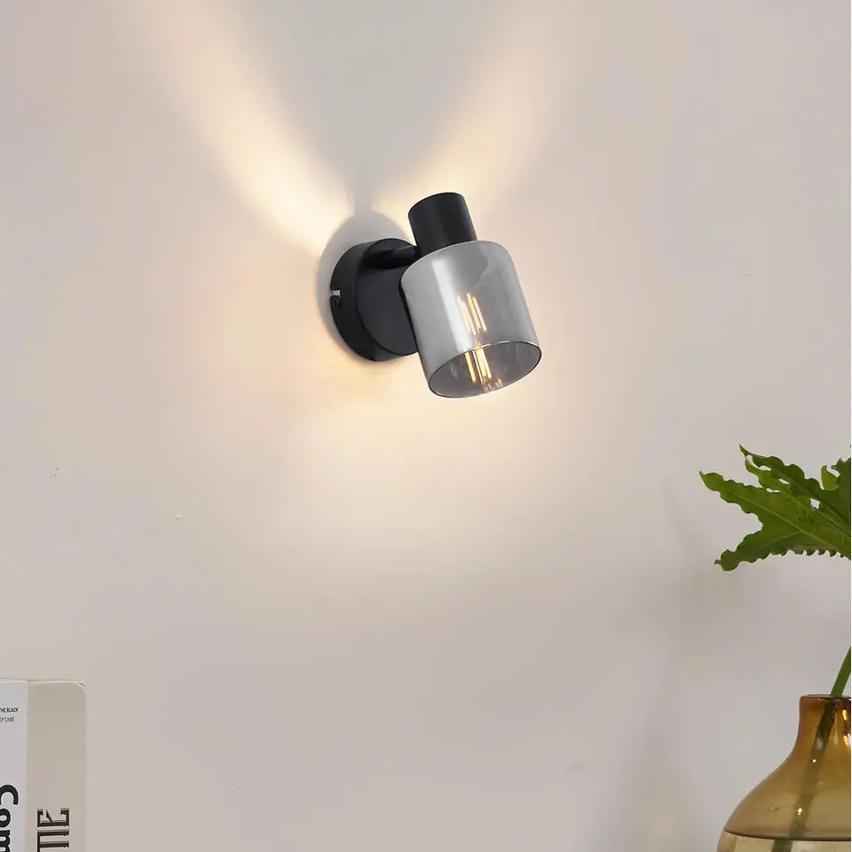 Qazqa opbouwspots cilin zwart e14