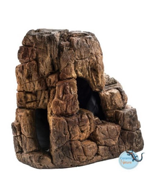 Ceramicnature Rock Sh-28 - Aquarium - Ornament - 30x17x32 cm Bruin