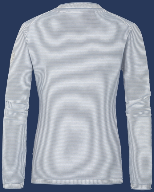 Damen Pullover 004 KoNitK, Cocos/Skyblue