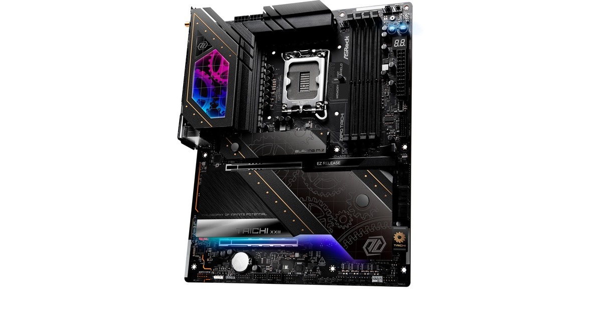 ASRockZ890 Taichi socket 1851 moederbord  (Zwart, RAID, 5Gb-LAN, 2.5Gb-LAN, WLAN, BT, Sound, ATX)