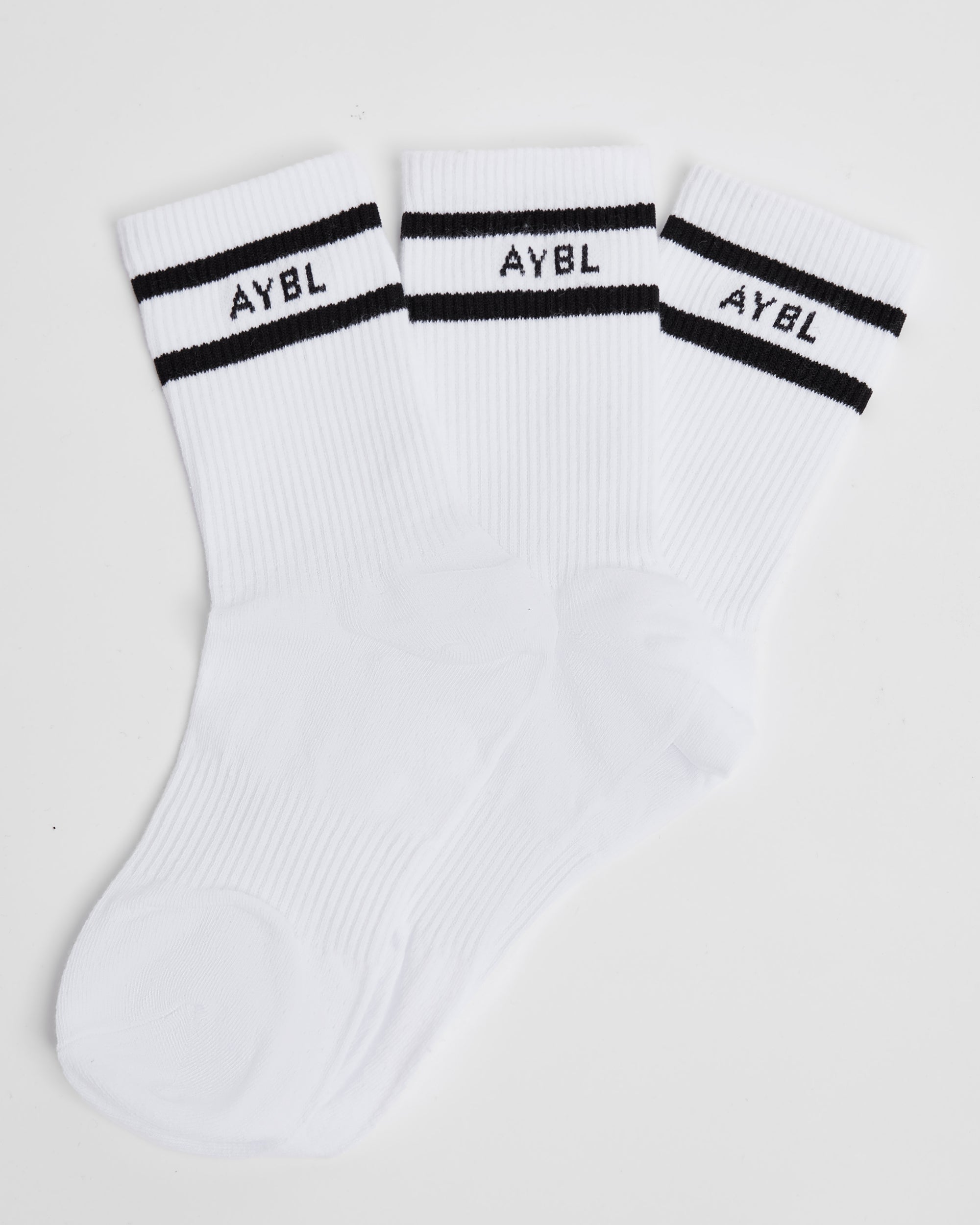 Everyday Double Stripe Crew Socks (3 Pack)