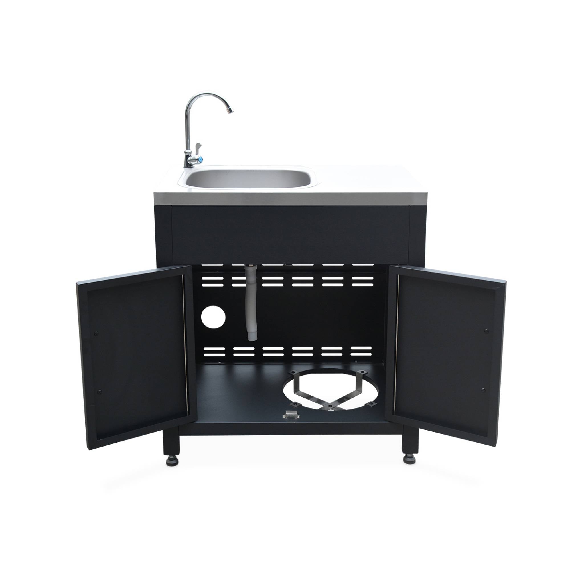 sweeek - Buitenkeuken met 4 stalen modules