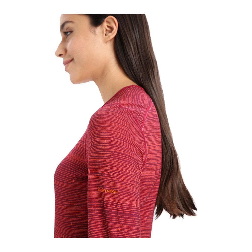 Icebreaker 200 OASIS - Tee-shirt Femme cherry/flsh/aop