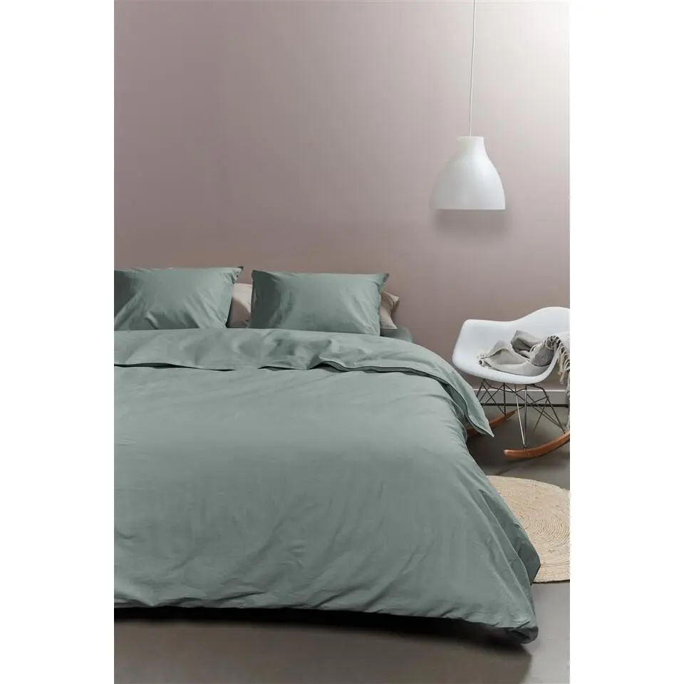 Ambiante Cotton Uni dekbedovertrek - 240x200/220 - Groen