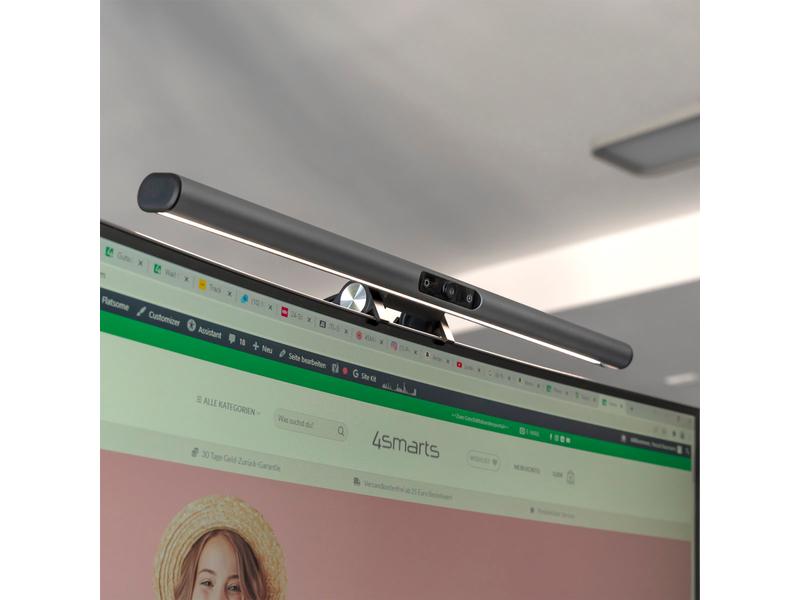 4smarts Webcam 2in1 LightBar Pro Monitorlampe mit FullHD Webcam