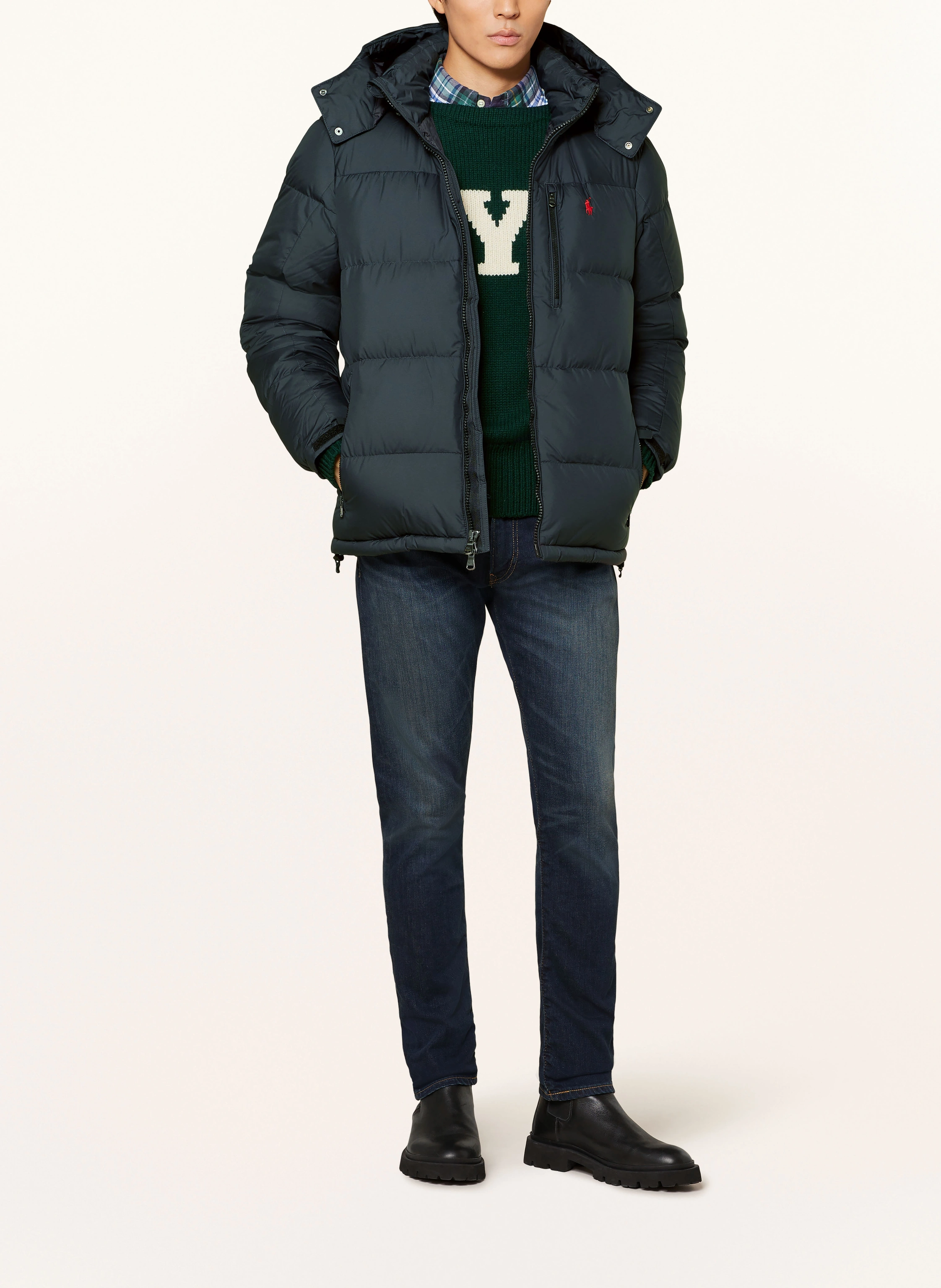 POLO RALPH LAUREN Daunenjacke mit abnehmbarer Kapuze