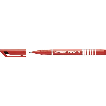 Fineliner mit gefederter Spitze - STABILO SENSOR M - medium - Einzelstift - rot