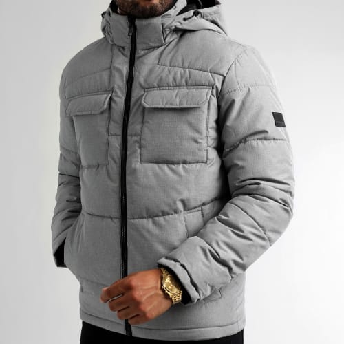 Doudoune Capuche Brady Gris Chiné